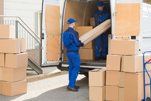 Removal van loading furniture in Barnet