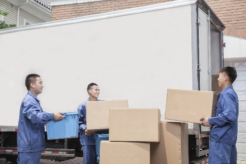 Packed boxes ready for removals in Barnet