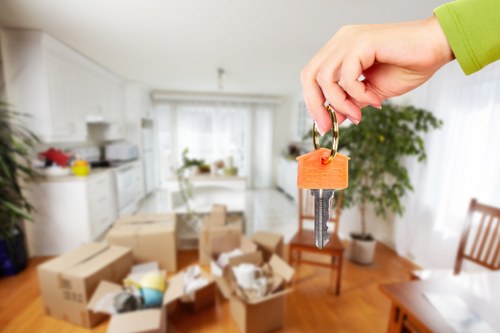 Removal team loading furniture during a Barnet home move