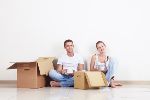 Professional Barnet man and van team working on a property move