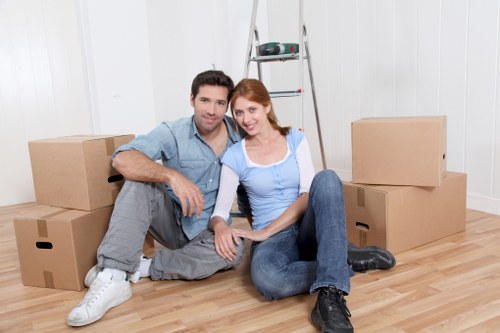 Furniture and boxes prepared for a Barnet man with van move
