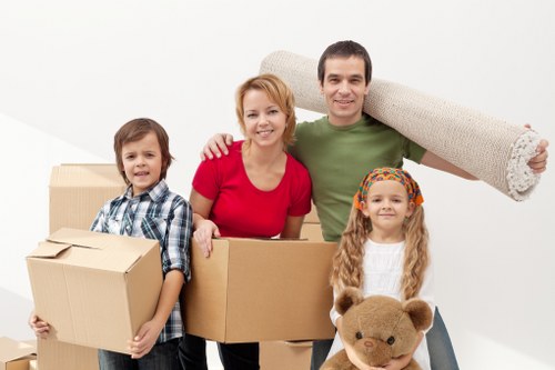 Moving boxes and packing materials prepared for house removals in Barnet