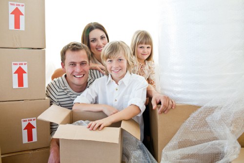 Packing boxes and furniture prepared for removals in Barnet