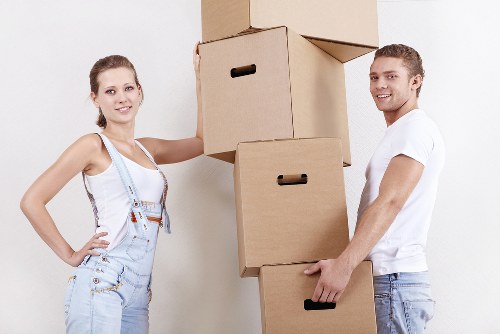 Professional movers loading items for a Barnet relocation