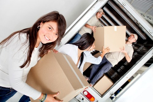 Professional man and van service handling furniture transport in Barnet