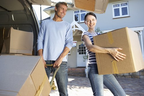 Local removal van loading household items in Barnet